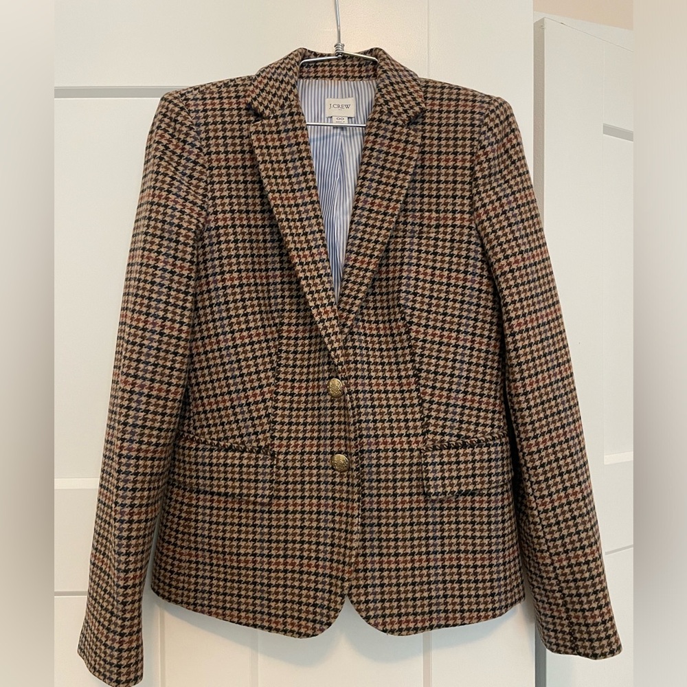 Jcrew wool Schoolboy Blazer - Plaid Houndstooth